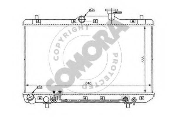 SOMORA 131240A Радіатор, охолодження двигуна