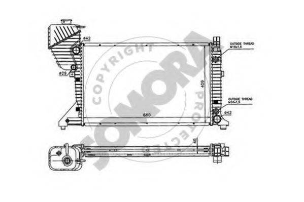 SOMORA 172140C Радіатор, охолодження двигуна