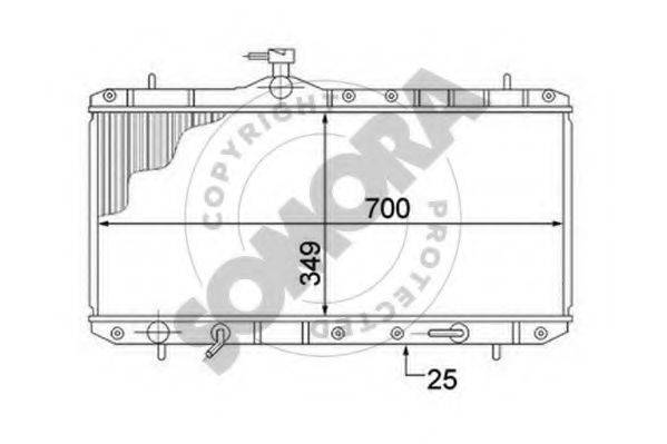 SOMORA 303040A Радіатор, охолодження двигуна