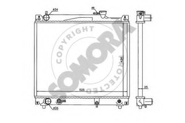SOMORA 305040C Радіатор, охолодження двигуна