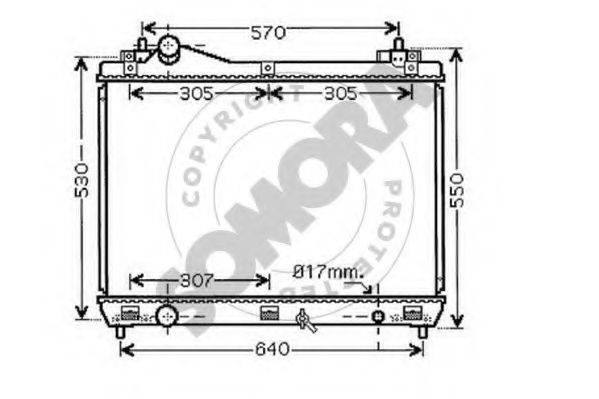 SOMORA 305140C Радіатор, охолодження двигуна