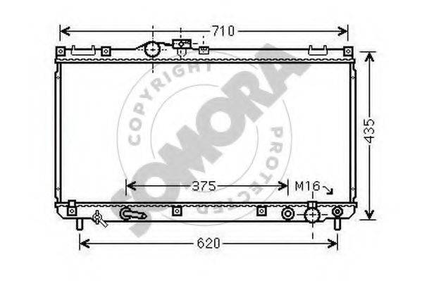SOMORA 371040A Радіатор, охолодження двигуна