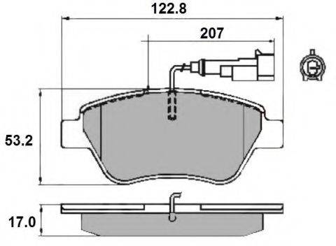 NATIONAL NP2151 Комплект гальмівних колодок, дискове гальмо