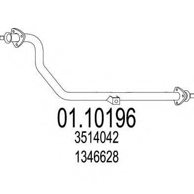 MTS 0110196 Труба вихлопного газу