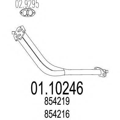 MTS 0110246 Труба вихлопного газу