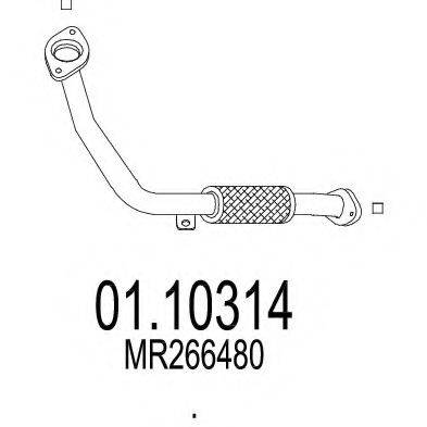 MTS 0110314 Труба вихлопного газу