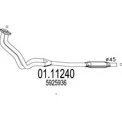 MTS 0111240 Труба вихлопного газу
