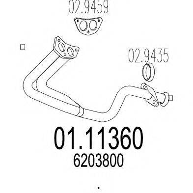 MTS 0111360 Труба вихлопного газу