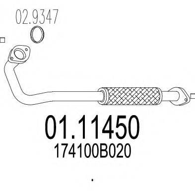 MTS 0111450 Труба вихлопного газу