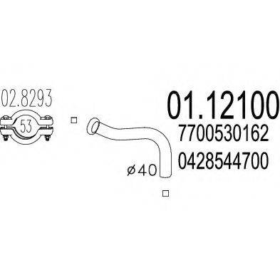 MTS 0112100 Труба вихлопного газу