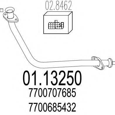 MTS 0113250 Труба вихлопного газу