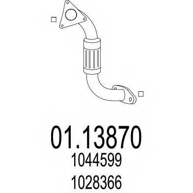 MTS 0113870 Труба вихлопного газу