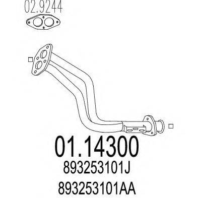 MTS 0114300 Труба вихлопного газу