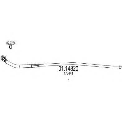 MTS 0114820 Труба вихлопного газу