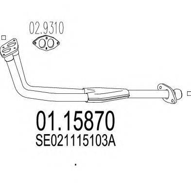 MTS 0115870 Труба вихлопного газу