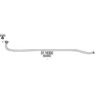 MTS 0116300 Труба вихлопного газу