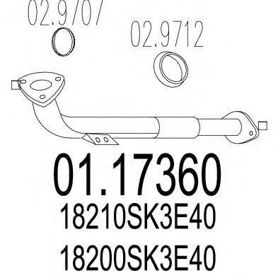MTS 0117360 Труба вихлопного газу