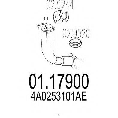 MTS 0117900 Труба вихлопного газу