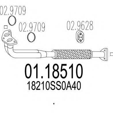 MTS 0118510 Труба вихлопного газу