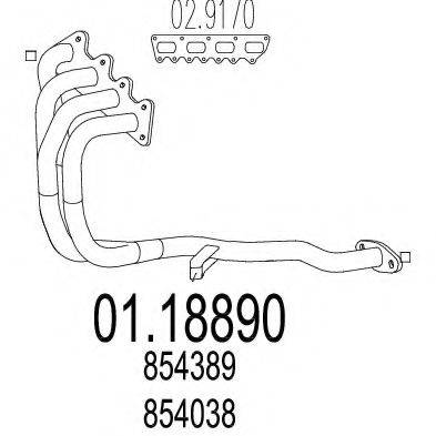 MTS 0118890 Труба вихлопного газу
