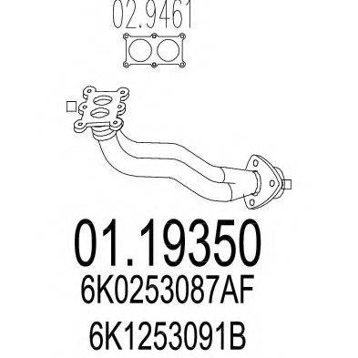 MTS 0119350 Труба вихлопного газу