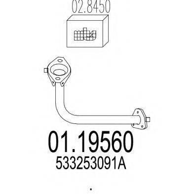 MTS 0119560 Труба вихлопного газу