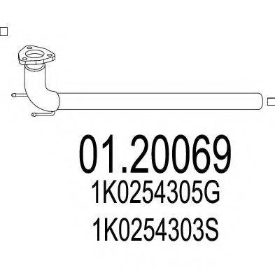 MTS 0120069 Труба вихлопного газу