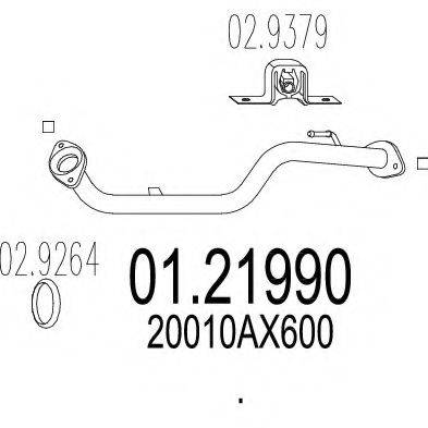 MTS 0121990 Труба вихлопного газу