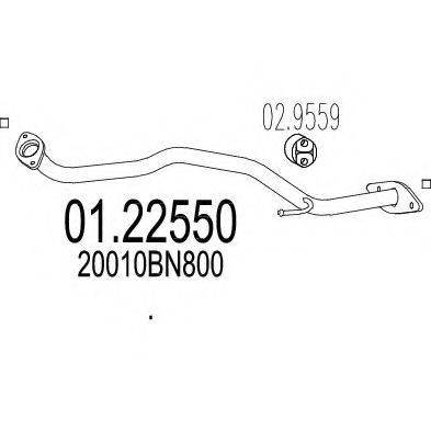 MTS 0122550 Труба вихлопного газу