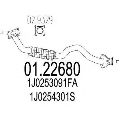 MTS 0122680 Труба вихлопного газу