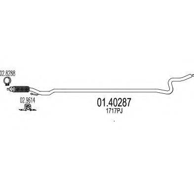 MTS 0140287 Труба вихлопного газу