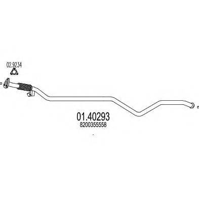MTS 0140293 Труба вихлопного газу