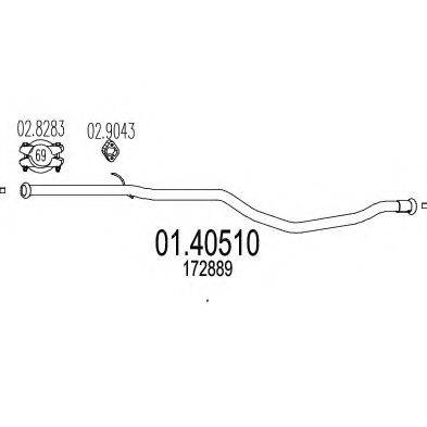 MTS 0140510 Труба вихлопного газу