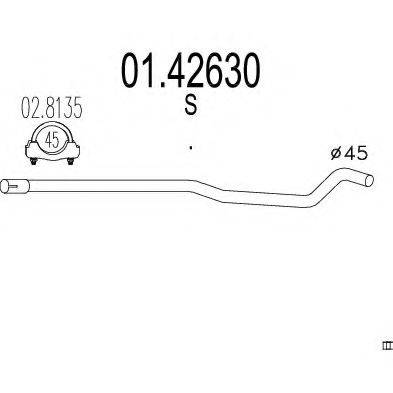 MTS 0142630 Труба вихлопного газу