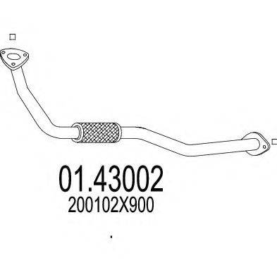 MTS 0143002 Труба вихлопного газу