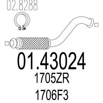 MTS 0143024 Труба вихлопного газу