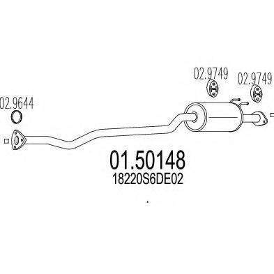 MTS 0150148 Середній глушник вихлопних газів