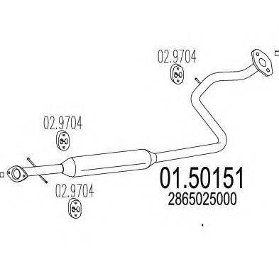 MTS 0150151 Середній глушник вихлопних газів