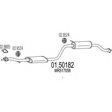 MTS 0150182 Середній глушник вихлопних газів