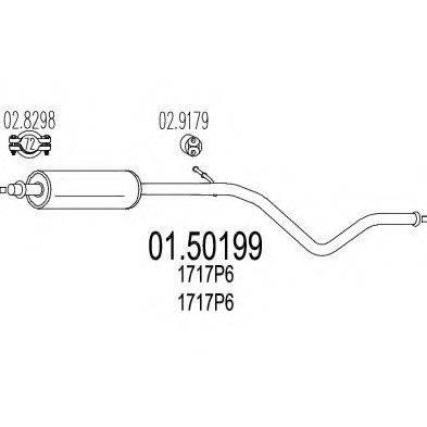 MTS 0150199 Середній глушник вихлопних газів