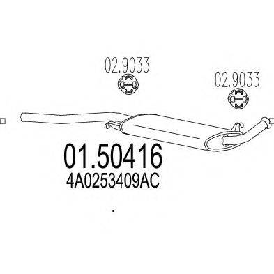 MTS 0150416 Середній глушник вихлопних газів