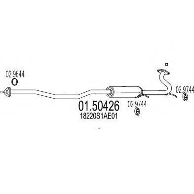 MTS 0150426 Середній глушник вихлопних газів