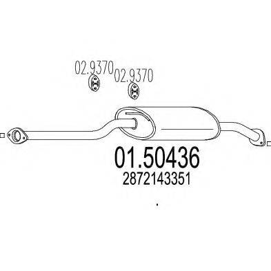 MTS 0150436 Середній глушник вихлопних газів