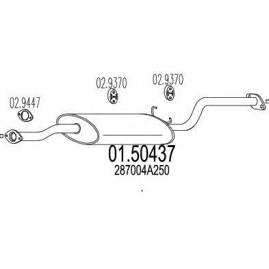 MTS 0150437 Середній глушник вихлопних газів