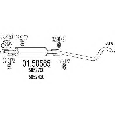 MTS 0150585 Середній глушник вихлопних газів