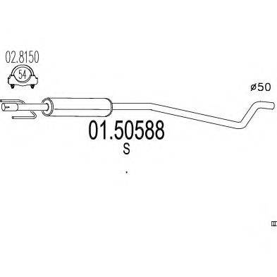 MTS 0150588 Середній глушник вихлопних газів