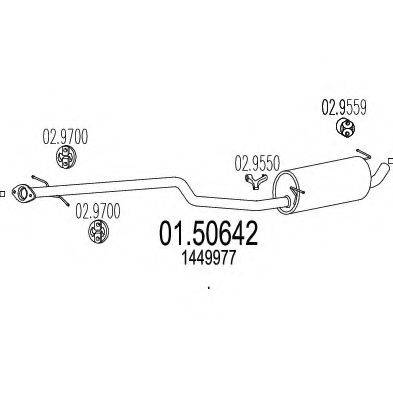 MTS 0150642 Середній глушник вихлопних газів