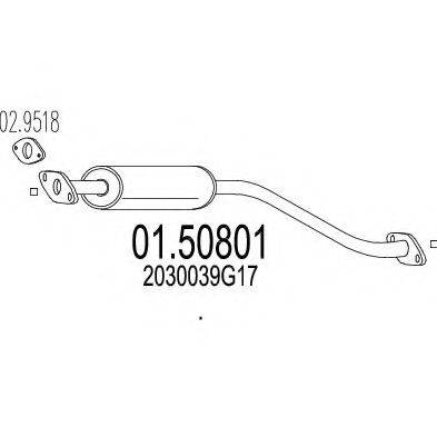 MTS 0150801 Середній глушник вихлопних газів