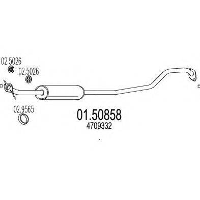 MTS 0150858 Середній глушник вихлопних газів