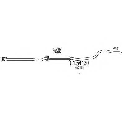 MTS 0154130 Середній глушник вихлопних газів